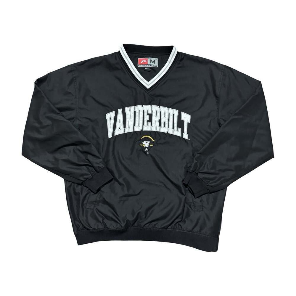 Vintage Vanderbilt Black Embroidered Bomber Jacket Size Medium
